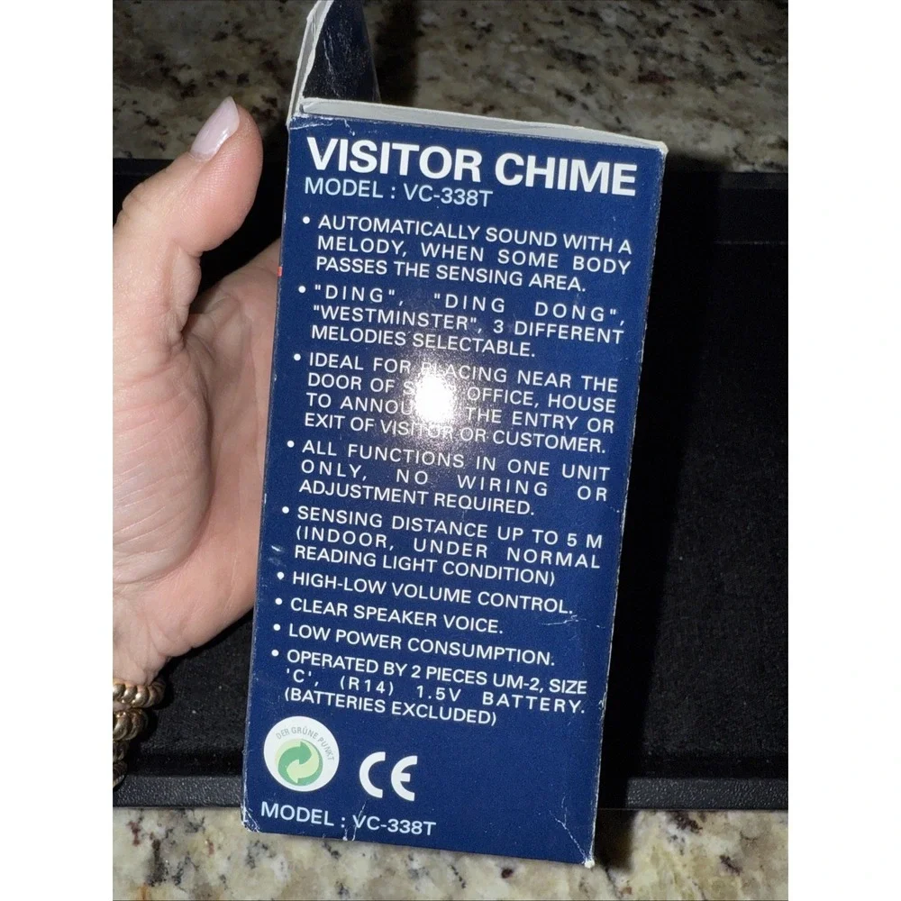 Chime Visitor Bell‎ Battery Operated Musical Melodies  New In Box 5202